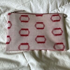 Handmade | Elegant | Fabric | Lined | Clutch/Wristlet | Lightweight | Red&White